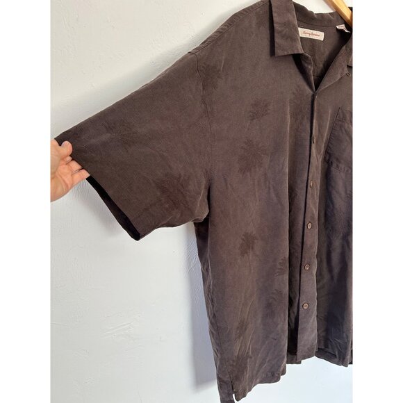 Tommy Bahama Men's Silk Button Down Shirt XXL Brown Plugged Into Paradise - Picture 3 of 12